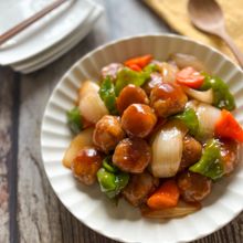 揚げない！豚こま肉団子の酢豚