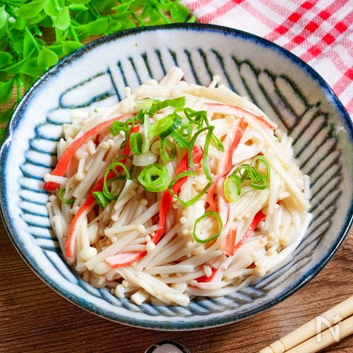 5分で作れる~えのきとカニかまのうま塩和え