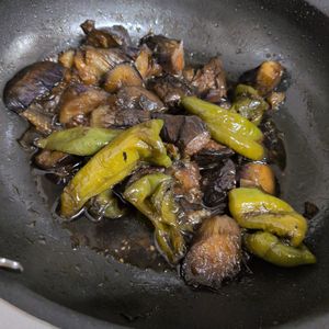 1532330の作ってみた!投稿(味がしみしみ！なすとピーマンの甘辛煮)