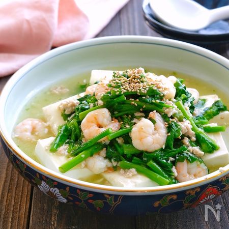 絹ごし豆腐の海老と菜の花のそぼろあん By 松山絵美 レシピサイト Nadia ナディア プロの料理家のおいしいレシピ 絹ごし豆腐の海老と菜の花のそぼろあん By 松山絵美 レシピサイト Nadia ナディア プロの料理家のおいしいレシピ