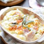 レンジで簡単【かぼちゃの米粉グラタン】まろやかな甘味＆旨味♬