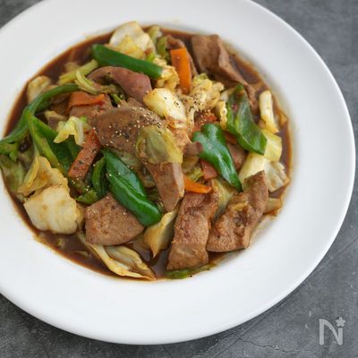 鉄と野菜たっぷり♪下処理簡単★豚レバー回鍋肉