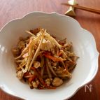 【鶏そぼろきんぴらごぼう】10分で完成！常備菜にも◎