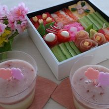 ひな祭りに🌸三色ミルクゼリー