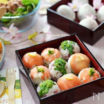 春の手まり寿司(お花見弁当）