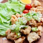 やわらかジューシー！鶏胸肉の唐揚げ ねぎ塩レモンだれ