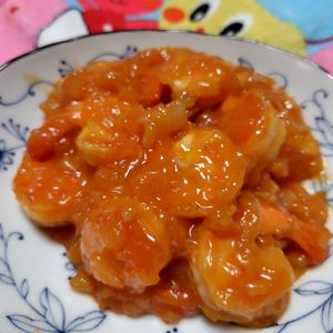 コスモスの作ってみた!投稿(極旨！プリプリ！”辛くない”エビチリ！白ごはんに合う〜♡)