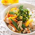 10分！豚肉とたっぷり野菜のネギだれ丼