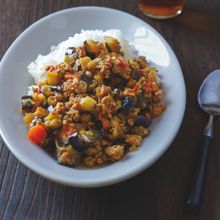 ひき肉とナスのカレー【ワンパン】