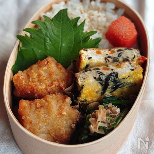 【ひじきオムレツ和風あんかけ】お弁当に大活躍!
