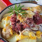 【らくレピ】トースターで新じゃがとコンビーフのマヨカレー焼き