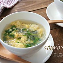 自然な旨味で春雨と豆苗のアジアンスープ