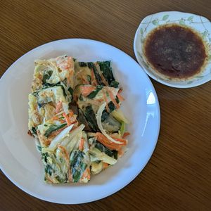 あ～はの作ってみた!投稿(基本の野菜チヂミ・野菜だけで美味しい♪)