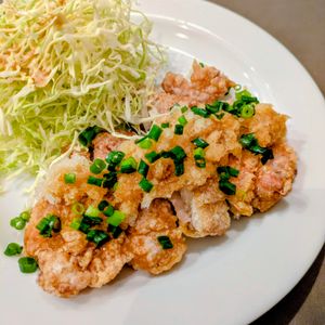 Tenten😺の作ってみた!投稿(サクッと揚げ焼き『鶏もも竜田焼きおろしポン酢がけ』)