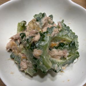 キキとララの作ってみた!投稿(苦くない♪【ゴーヤのおかかツナマヨサラダ】)
