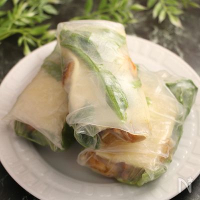 チキンブリトー風チキン生春巻き