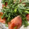 山子の作ってみた!投稿(シンプルでおいしい♩春菊とトマトのチーズサラダ)