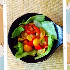 チョロリスの作ってみた!投稿(『レタスとミニトマトのシンプルサラダ』生姜香る出汁ドレ♪)