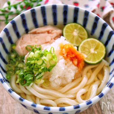 火も包丁も使わない！白だし香るすだちおろしうどん♩ラクうま