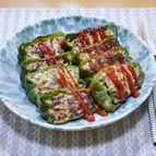 大きめなピーマンが売ってたので「ピーマン肉詰め」