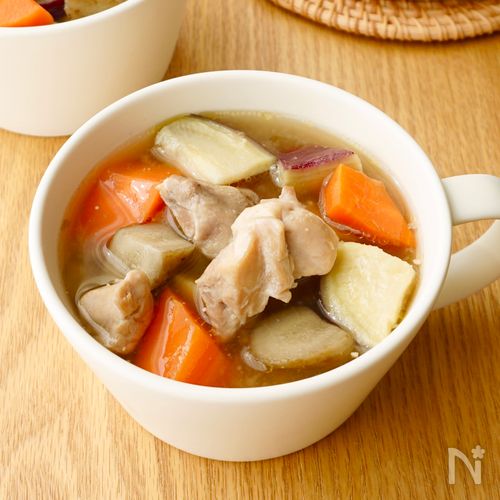 【根菜ゆずこしょうスープ】爽やかな辛さがクセになる！