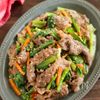 貧血予防！牛肉と小松菜のオイスター味噌炒め