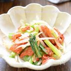 疲労回復に！【もやしと小松菜のキムチナムル】レンチンで簡単♪