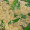 旬を味わう♪絹さやのかき玉みそ汁の工程3