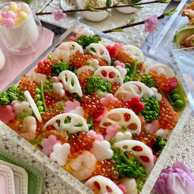 ひな祭りに！きらきら華やかな我が家のちらし寿司