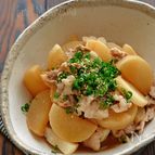 レンジで簡単！！味しみ旨ぽん豚バラ大根