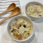 🥣白だしメインのやさしい和風クリームスープ