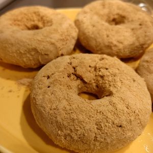 1070033の作ってみた!投稿(バター不使用！焼くまで5分【米粉きな粉ドーナツ】)