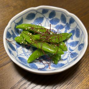 ダイエットママの作ってみた!投稿(和えるだけ！やみつき！スナップえんどうのナムル)