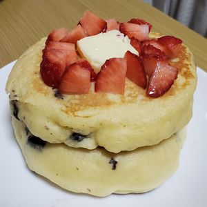 週一だけは頑張ります💦の作ってみた!投稿(モチっと‼︎なのに豆腐？『豆腐のチョコパンケーキ』混ぜるだけ)