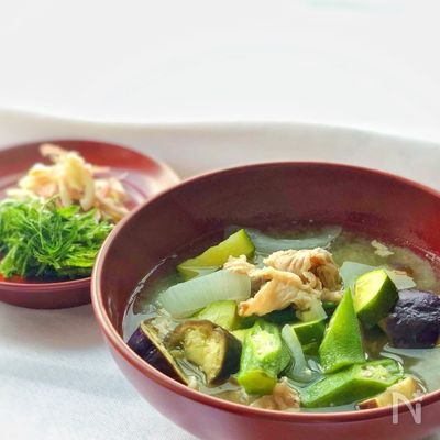 夏には夏の♡＊夏野菜豚汁＊