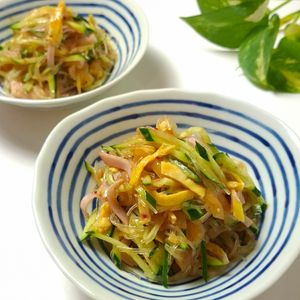とのちゃまの作ってみた!投稿(無限に食べれる♪ひとりじめしたくなる春雨サラダ♪)