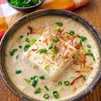 【レンジで1発♡】出汁豆乳のごま味噌温やっこ♪体もポカポカ