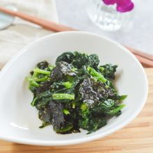 お弁当にもぴったり　ほうれん草の海苔和え
