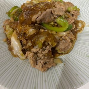 yの作ってみた!投稿(是非韓国春雨で！豚こまとキャベツとピーマンのピリ辛春雨炒め)