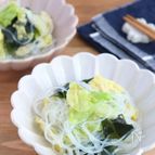 春キャベツとわかめの春雨サラダ