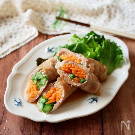 アスパラとにんじんの肉巻き甘辛炒め By Maina 坂本真衣 レシピサイト Nadia ナディア プロの料理家のおいしいレシピ