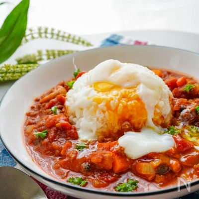 野菜たっぷり♪大豆ミートとトマトのカレー