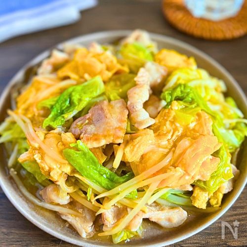 ごはんが進む!豚バラと春キャベツのとろたま中華あん