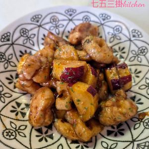 shime_tj7の作ってみた!投稿(【さつまいも鶏れんこんバター醤油ソテー】シャキほく秋おかず♡)