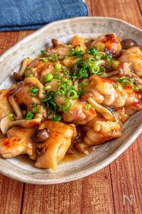 【甘酢きのこソースのチキンソテー】とろっと甘め♡