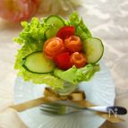 スモークサーモンのグラスブーケサラダ
