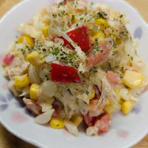 もんぶらん°・*:.。.☆の作ってみた!投稿(うまさの限界に挑戦🤩ツナマヨ春雨コールスローサラダ🥗💕)
