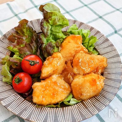 ごはんが進む♡『鶏むね肉のひとくち照り焼き』