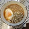 フェビアンの作ってみた!投稿(【月見たぬき蕎麦】レンジで簡単半熟卵と、安定の蕎麦つゆで♪)