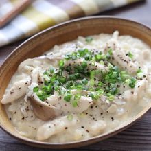 【鶏とキノコの旨だしリゾット】旨味たっぷり！10分で本格的！
